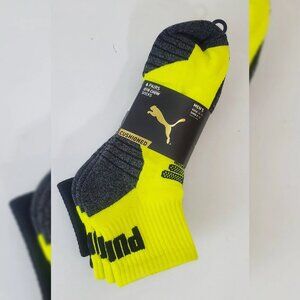 PUMA QTR CREW SOCKS MEN'S 6 PAIRS SHOE 8-12 SOCK 10-13 MULTICOLOR